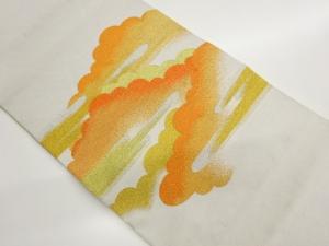 綴れ雲にヱ霞模様織出し名古屋帯